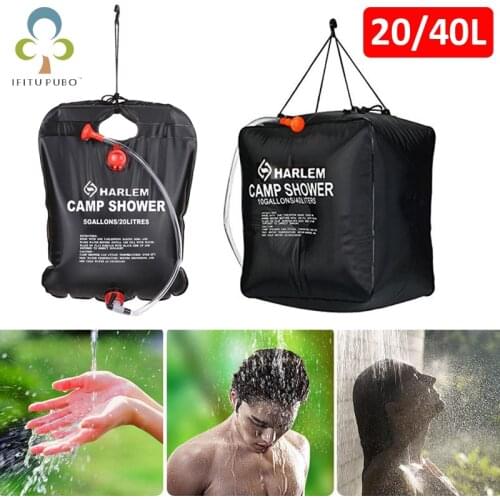 20L/40LShower Bag Foldable Solar Energy Heated PVC Water Bag Outdoor Camping Travel Hiking Climbing BBQ Picnic Water Storage ZXH