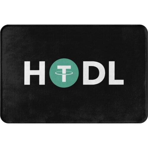 Tether Crypto Cryptocurrency Miners Non-slip Doormat HODL USDT Bath Bedroom Mat Welcome Carpet Flannel Modern Decor