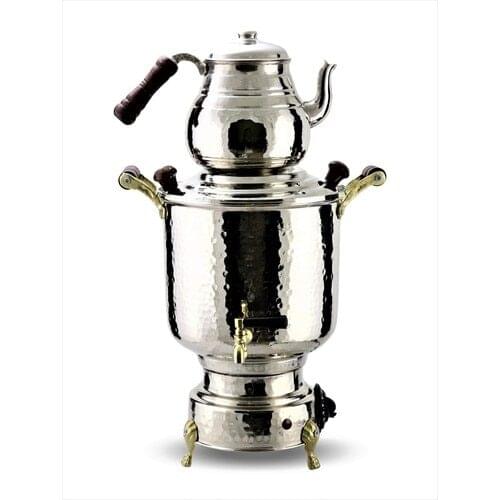 Morya 1 mm Thick Hand Forged Flat Thermostat Copper Samovar 4 L Copper Samovar Wood Burning Charcoal Camping Stove