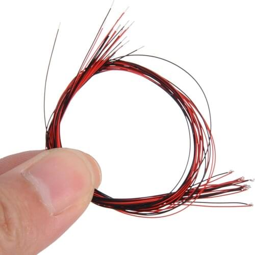 10pcs/lot 0402 SMD Led Pre-soldered Micro Litz Wired Leads Red SMD Led Lamp Model DIY 200mm Long 3V/12V