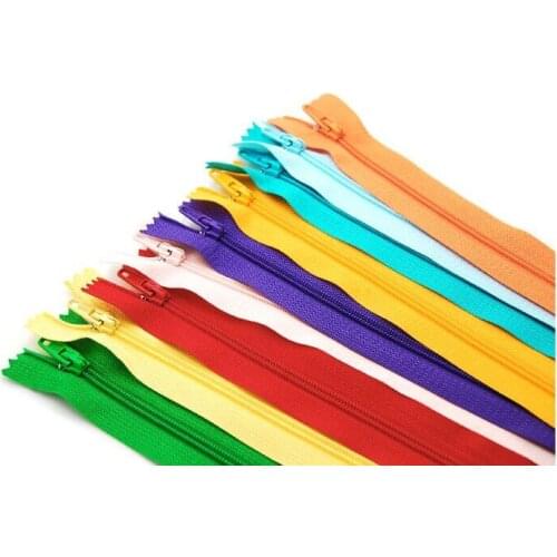 100 pcs Zippers Mix Color Nylon Coil Zippers Tailor Sewing Tools Garment Accessories 9 Inch Fitting Factory wholesale price