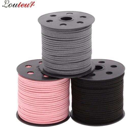 20Yard/Lot Flat Faux Suede Korean Velvet Leather Cord DIY Rope Thread For Jewelry Making Decorative Handicrafts Accessories