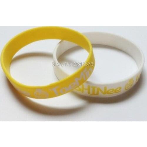 300pcs K-POP SHINee Taemin wristband silicone bracelets free shipping by DHL express