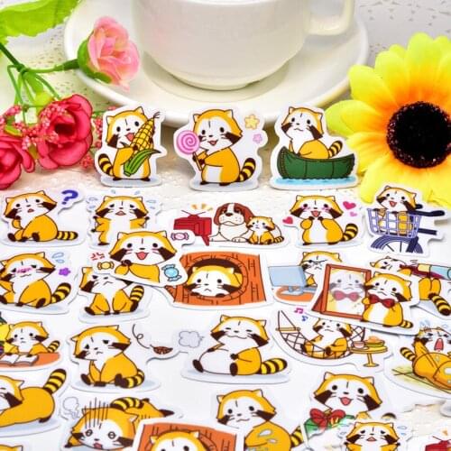 44pcs Creative kawaii Cute Cartoon Naughty cat scrapbooking stickers /decorative sticker /DIY craft photo albums/Children