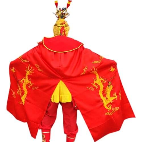 5 styles sun wukong cosplay cape red long cape for men halloween costumes warrior cape funny cosplay clothes for adults