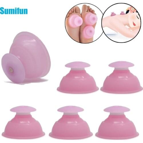 6pcs Vacuum Cans Suction Cups Massage Anti Cellulite Vacuum Cupping Set Facial Body Chinese Therapy Massages Health Care C833
