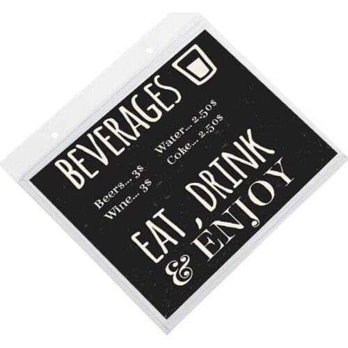 A5 Flip Menu Holder Tag Clear Vinyl Sleeve Label Pvc Pouch Envelope Sheet Frame Card Protector Holder Cover