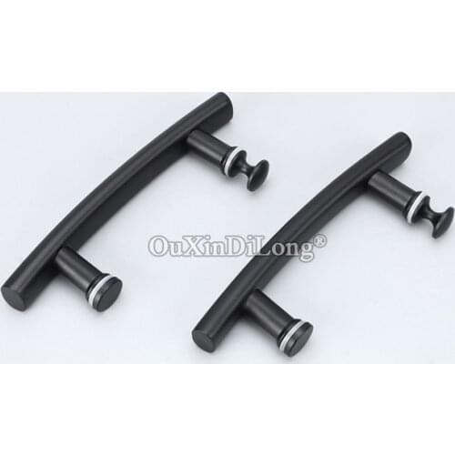Brand New 2PCS Stainless Steel Frameless Shower Glass Sliding Door Handles Glass Door Pull / Push Handles Hole Distance 145mm