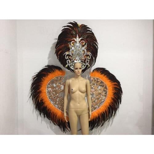 Latin dance Samba accessories Fashion exquisite headdress feathers Delicate dance shows accessories