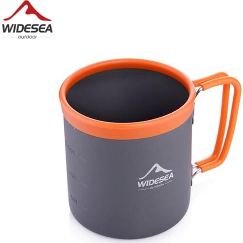 Widesea camping aluminum cup outdoor mug tourism tableware picnic cooking equipment tourist coffee drink trekking hiking