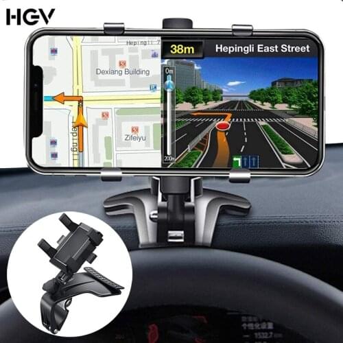 Car Bracket Multifunctional Phone Holder 360 Degree Sun Visor Mirror Dashboard Mount Support GPS Stand With Parking Card