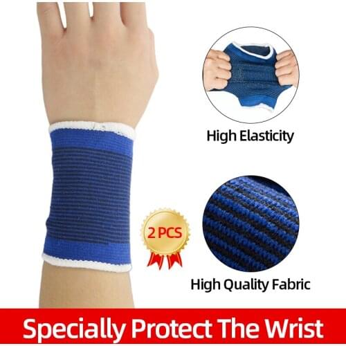 1Pair Knitted Wrist Brace Basketball Sports Wristband Tunnel Carpal Support Sports Fitness Protective Gear For Men/Women