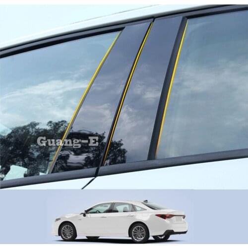 For Toyota Avalon XX50 2018-2022 Car PC Material Pillar Post Cover Door Trim Window Piano Black Molding Sticker Plate