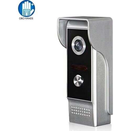 Home 700TVL Wired Video Doorbell Intercom Call Phone Panel Color Outdoor Camera Unit with Night Vision Rainproof Two-way Audio