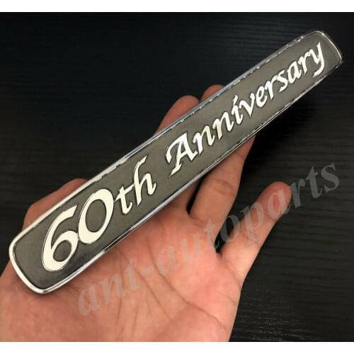 60th Anniversary Rear Quarter Panel Auto Car Emblem Badge Decal Sticker