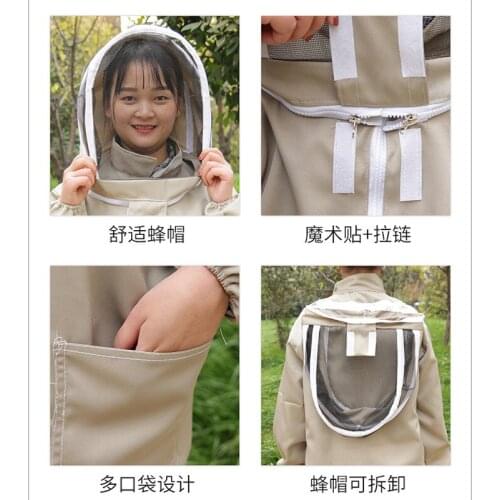 Anti-Bee Suit Full Set of Breathable Special Anti-Bee Coat Half-Length Imitation Space Suit Beekeeping Suit Bee Protection Suit