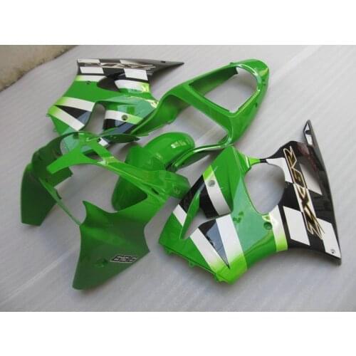 Injection mold top selling fairing kit for Kawasaki Ninja ZX6R 00 01 02 green black fairings set ZX6R 2000-2002 SX35