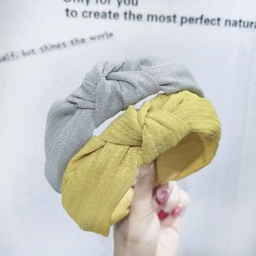 New Solid Color Knotted Hairband for Women Bohemia Style Turban Headbands Fashion Hairbands Hair Hoop Accessories