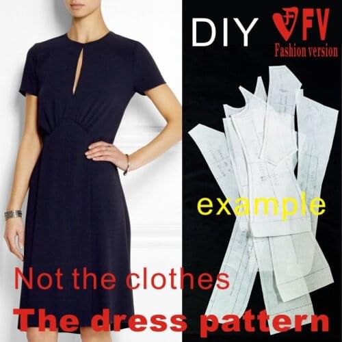 Dresses Sewing Pattern Template Cutting drawing Clothing DIY ((Not selling clothes)) BLQ-215