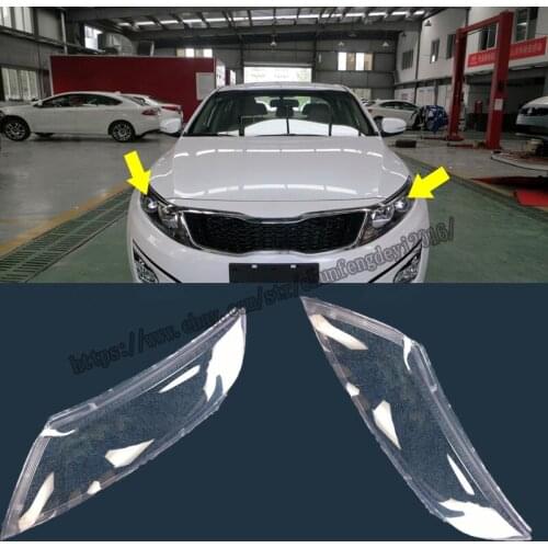 Fit For Kia K5 2014-2015 Headlight Headlamp Lens Cover Right&Left 2pcs Car modification accessories