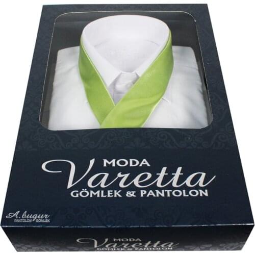 Fathers day long sleeve solid oxford dress white Shirt with Left Chest Pocket men shirts casual green tie gift set for men new