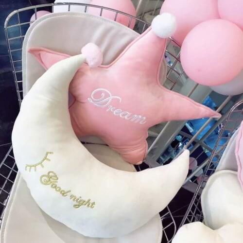 Cartoon Star Moon Cushion Plush Cloud Pillow Toys Soft Stuffed Baby Gift Home Sofa Decoration Hearts Shape Car Pillows Coussin