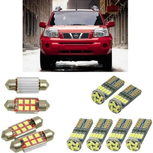Interior led Car lights For Nissan x trail t30 bulbs for cars License Plate Light 6pc