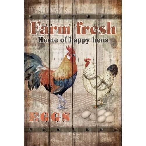 Vintage Metal Plate Decoration for Home Bar Horses Industrial Decor Tin Sign Cows Gamer Room Chickens Wall Poster Farm Animals