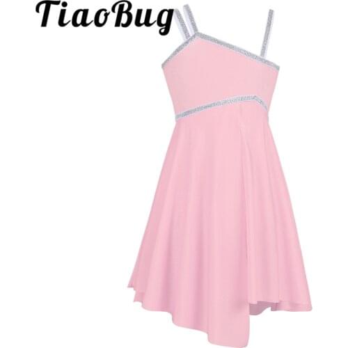 Tiaobug Teenage Kids Children Flower Girls Dress for Party and Wedding Floral Girls Children Shiny Cosplay Dancewear Dresses