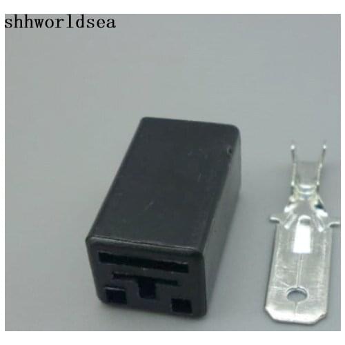 Worldgolden H1 h3 male plastic socket 1p 6.3mm