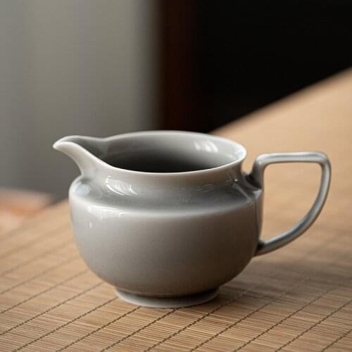 Japanese tea set large ceramic fair cup male cup uniform cup handmade ice ash glaze tea divider simple tea sea