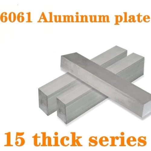 1pc 6061 Aluminum Flat Bar Plate Sheet 15mm ＴhickＳeries with Wear Resistance For Machinery Parts
