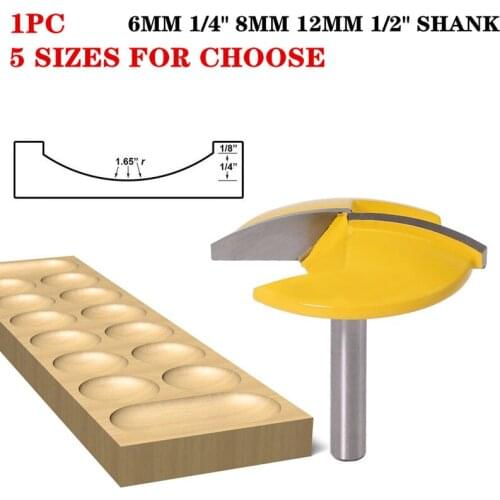 1Pc Face Mill 1/2" Shank Small Bowl Router Bit - 1.65" Radius - 1-3/4" Wide For Woodworking Cutting Tools Wholesale