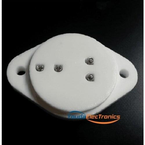 1PC Silver plated 4pin Ceramic Vacuum Tube Socket for HIFI tube amplifier DIY