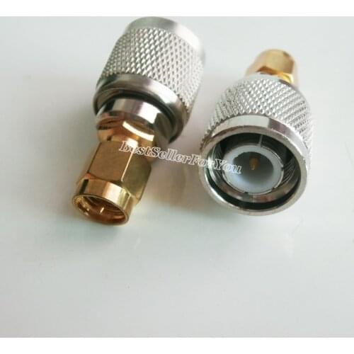 1Pc SMA male to TNC male plug straight 50ohm RF adapter Connector SMA-TNC M/M Adapter
