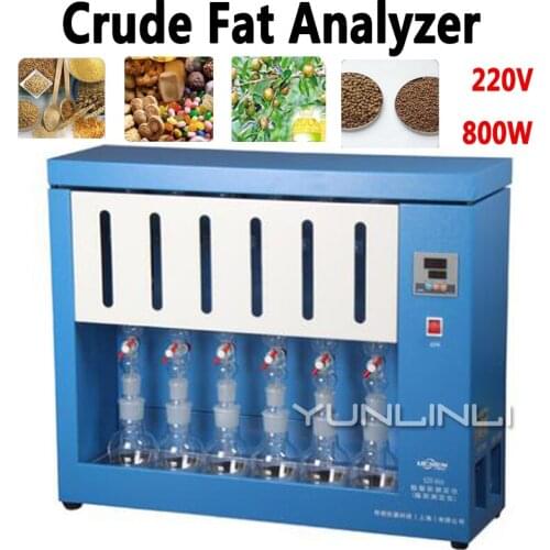 220V 800W Crude Fat Determination Grain/Oil/Feed Detector Soxhlet Extraction Principle Digital Fat Measuring Equipment SZF-06A