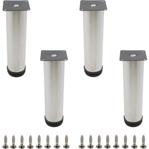 4Pack Adjustable Furniture Leg,Heavy Duty Stainless Steel Furniture Foot Upgraded Thickened Metal Leg for Table Sofa Bed Cabinet