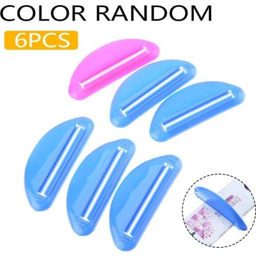6Pcs Plastic Tube Squeezers Tooth Paste Tube Cosmetics Cleanser Extruder Clamps for Toothpaste Ointment Make-up Dispenser