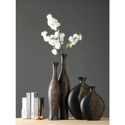 Nordic Large Dried Flower Vase Home Decoration Ornaments Antique Tv Cabinet Creative Art Decoration Accessories