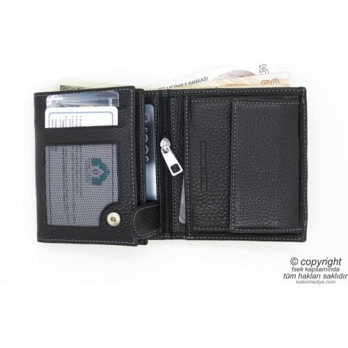 Genuine Leather Wallet | İsme Special Wallet | 10,5x9 Vertical | TM 1086-3 Gift Wallet