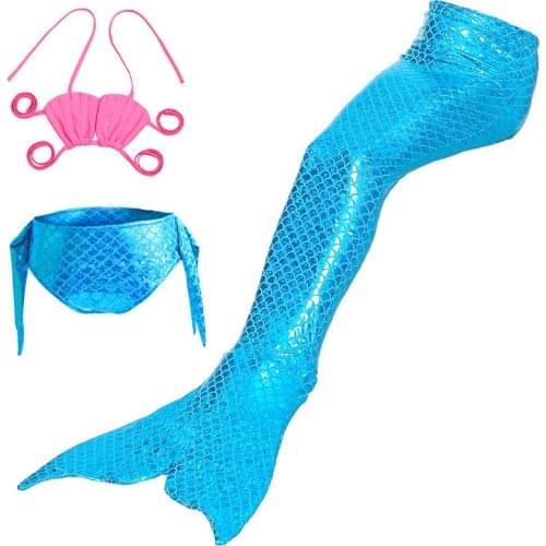 Girl Mermaid Tails with Fin Children Summer Beach Outfit Swimsuit Kids Bathing Suit with Monofin Swimming Outfits for Pool Party
