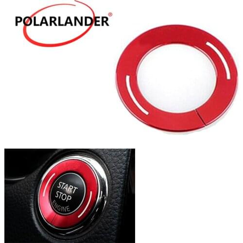 For Nissan/Qashqa 16 Key Ring Car Styling Ignition Switch Cover Sticker Decoration Car Engine Start Stop Switch Button