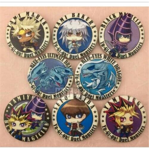 2019 Yugioh YU Gi OH Bakura Ryou ATEM Marik Yugi Seto Kaiba Dark Magician Badge Set