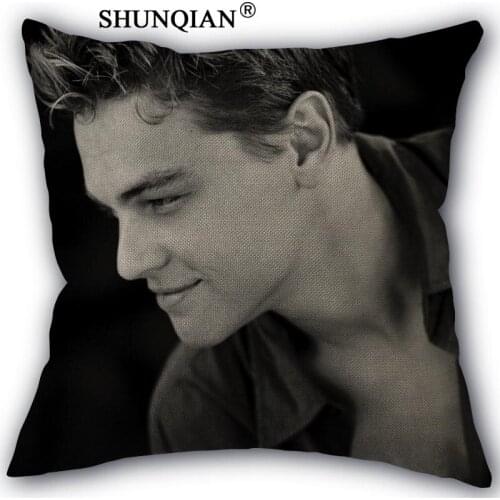 Leonardo DiCaprio Pillow Cover Custom Cotton Linen Decorative Pillows Covers Case For Textiles Chair 45x45cm one side A1017