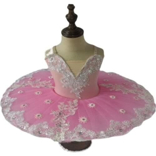 New childrens ballet skirt, little swan, fluffy gauze skirt, professional pink tutu skirt, female sling ballet costume