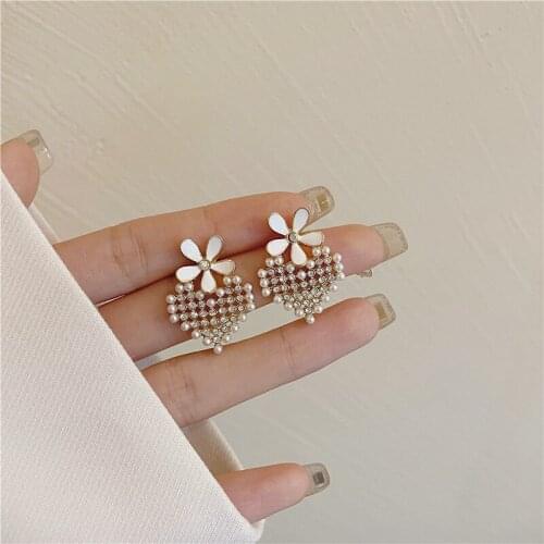 S925 Needle Love Ear Pin Flower Ear clip The new 2021 earpiece has no earhole