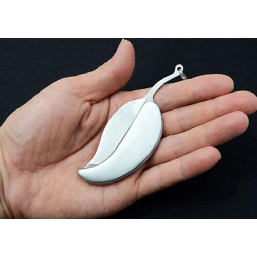 Stainless Steel Leaf Knife Keychain Knife EDC Portable Mini Fruit Knife Outdoor Pocket Survive kit Camping Hiking Folding Knife