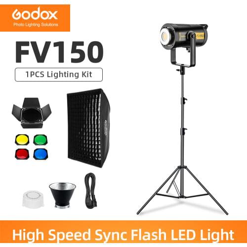 Presale Godox FV150 150W FV200 200W High Speed Sync Flash LED Light with Built-in 2.4G Wireless Receiver + Remote Control