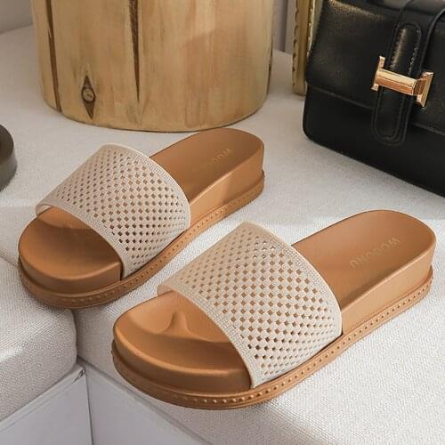 Women Slippers Summer Outdoor Beach Sandals Fashion Soft Sole Slipper Simplicity Leisure Ladies Indoor Bathroom Anti-slip Shoes