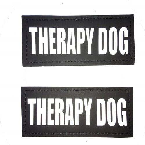 THERAPY DOG DO NOT PET Hook & Loop Badge Patches for Dog Pet Harness Vest Size S L Drop Shipping